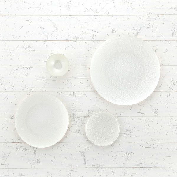 グリッター プレート 14cm ホワイト