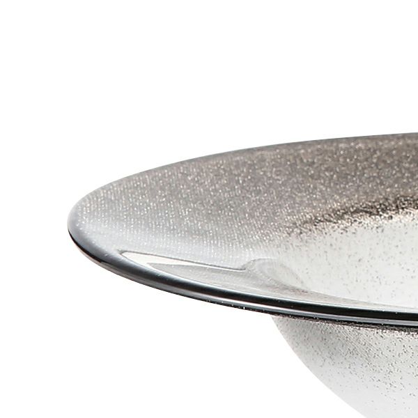 グリッター リムボウル 19．5cm ダークグレイ＆クリア