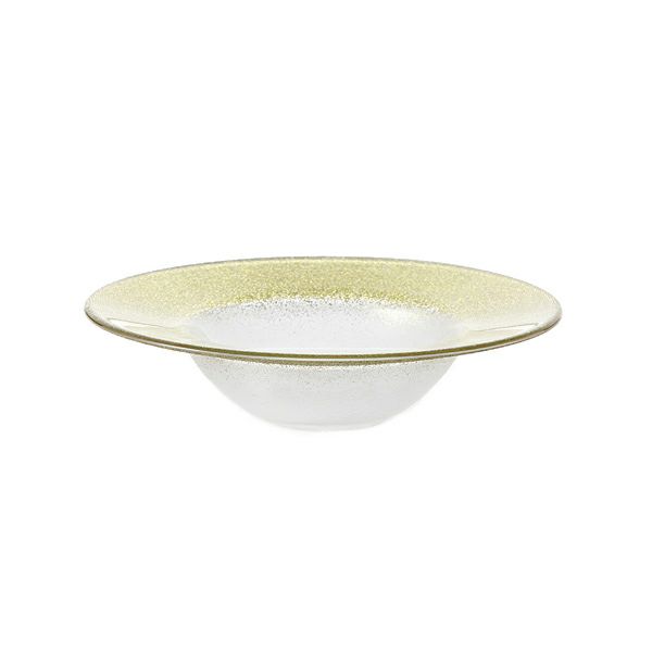 グリッター リムボウル 19．5cm ニューゴールド＆クリア