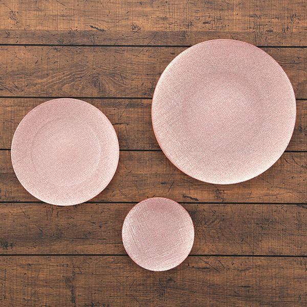 グリッター プレート 28cm ヴィンテージローズピンク