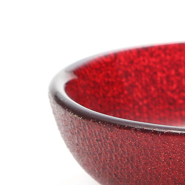 グリッター ミニプレート 9cm レッド