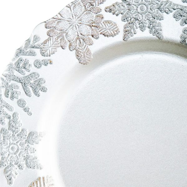 スノー プレート 22cm ホワイト | Vetro Felice - 幸せのガラス